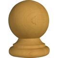 Osborne Wood Products 6 1/2 x 4 7/8 Large Round Finial in Soft Maple 3017M